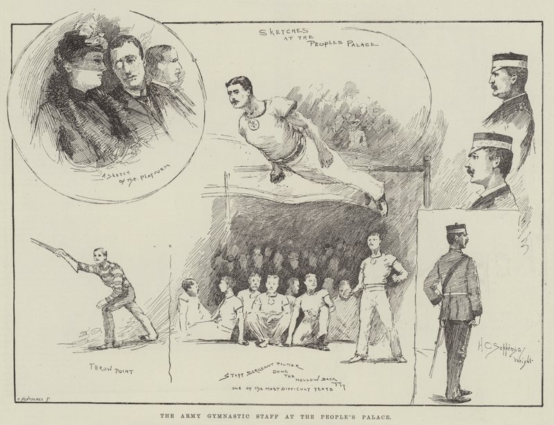 Hærens gymnastikktab ved Folkets palass av Henry Charles Seppings Wright