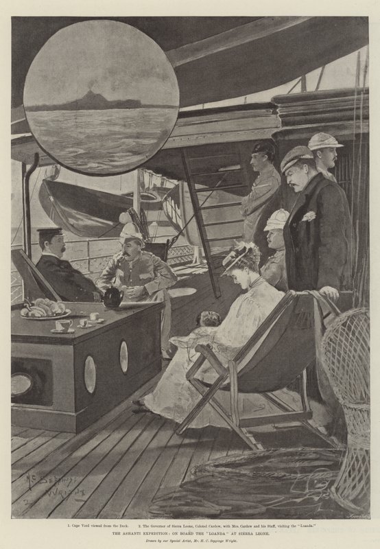 Ashanti-ekspedisjonen, om bord på Loanda i Sierra Leone av Henry Charles Seppings Wright