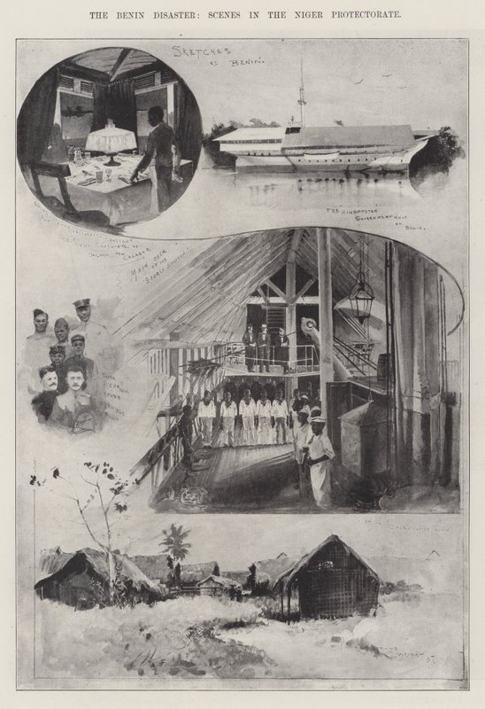 Benin-katastrofen, scener i Niger-protektoratet av Henry Charles Seppings Wright