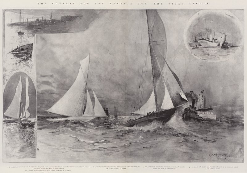 Konkurransen om America Cup, Rival Yachts av Henry Charles Seppings Wright