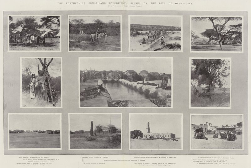Den kommende Somaliland-ekspedisjonen, scener på operasjonslinjen av Henry Charles Seppings Wright