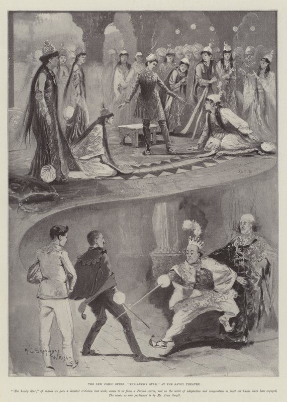 The New Comic Opera, The Lucky Star, på Savoy Theatre av Henry Charles Seppings Wright