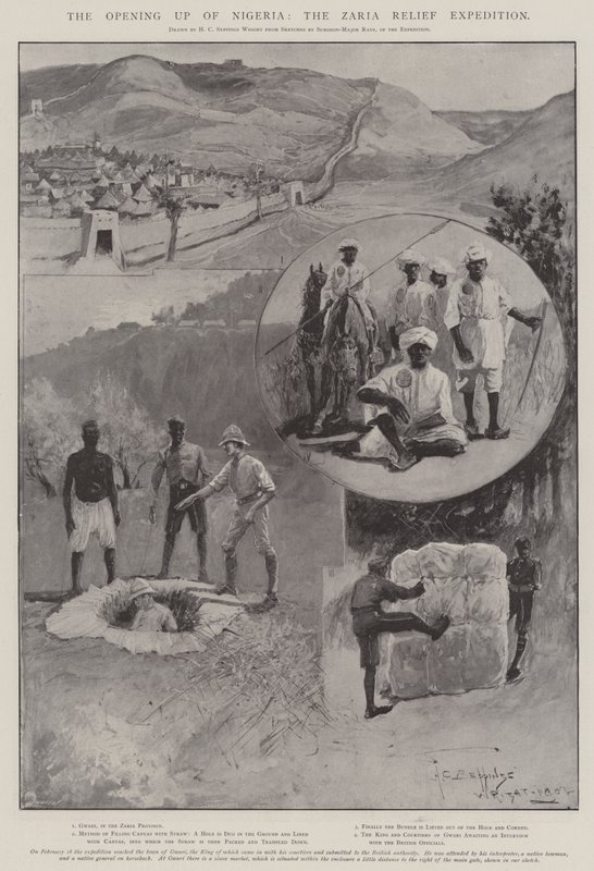 Åpningen av Nigeria, Zaria Relief Expedition av Henry Charles Seppings Wright