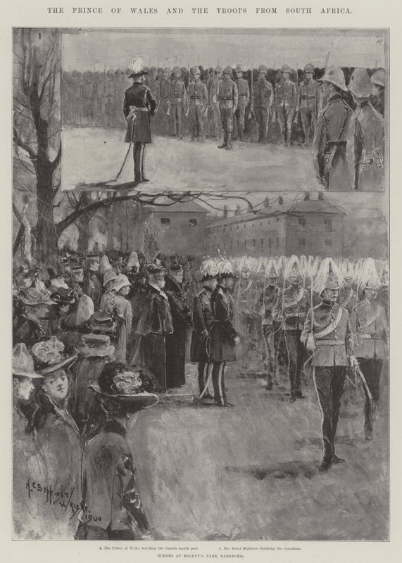 Prinsen av Wales og troppene fra Sør-Afrika av Henry Charles Seppings Wright