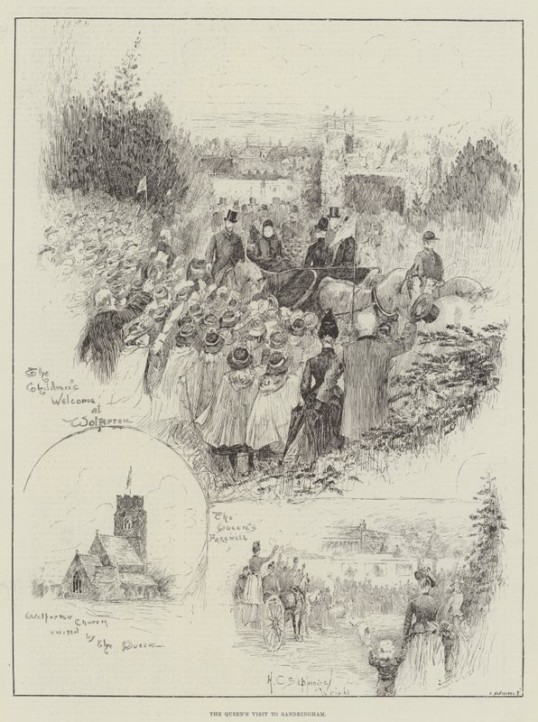 Dronningens besøk i Sandringham av Henry Charles Seppings Wright