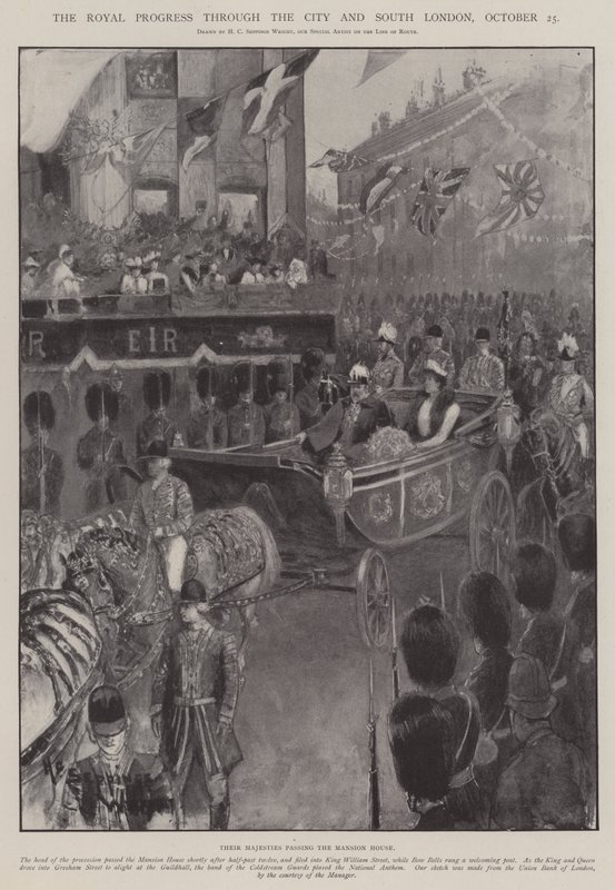 The Royal Progress through the City og South London, 25. oktober av Henry Charles Seppings Wright