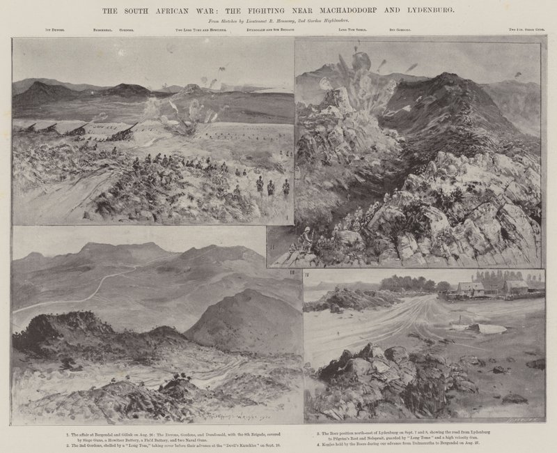 Den sørafrikanske krigen, kampene nær Machadodorp og Lydenburg av Henry Charles Seppings Wright
