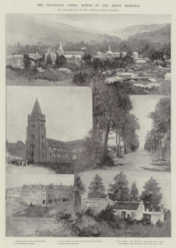 Transvaal-krisen, scener i og om Pretoria av Henry Charles Seppings Wright