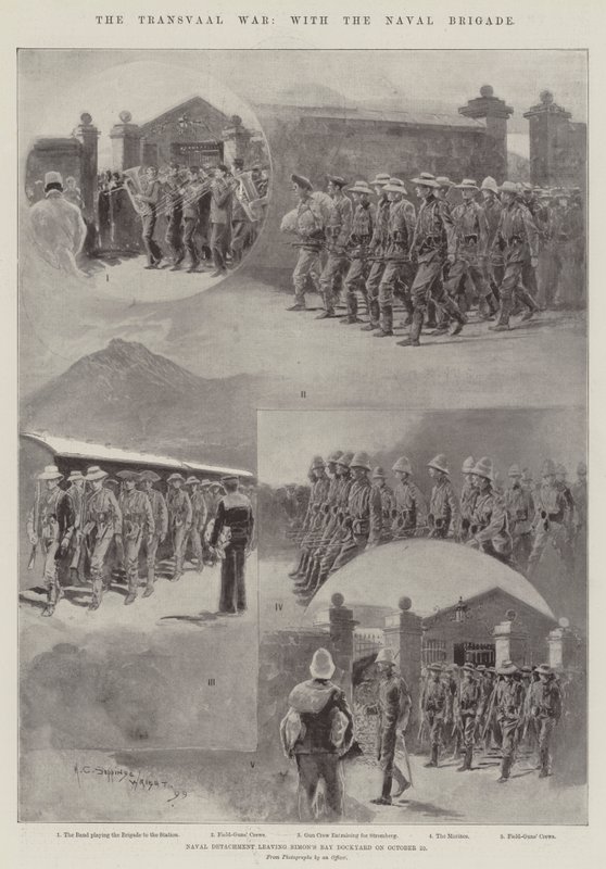 Transvaal-krigen, med sjøbrigaden av Henry Charles Seppings Wright