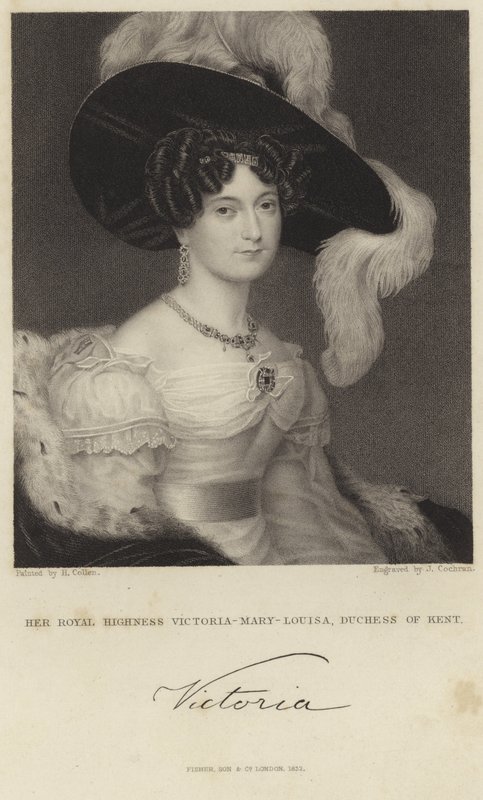 Portrett av prinsesse Victoria av Saxe-Coburg-Saalfeld av Henry Collen