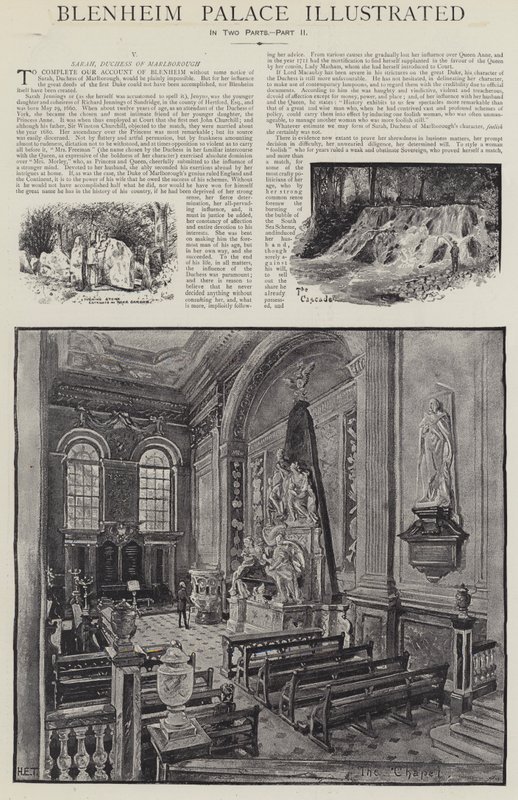 Blenheim Palace illustrert av Henry Edward Tidmarsh