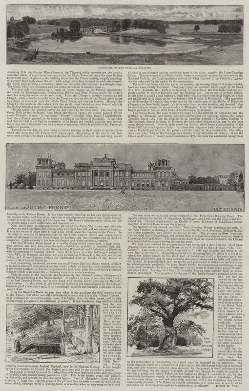 Blenheim Palace illustrert av Henry Edward Tidmarsh
