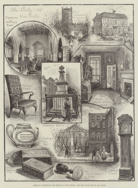Personlige minnesmerker og relikvier av John Wesley, for hundreårsdagen for hans død av Henry Edward Tidmarsh