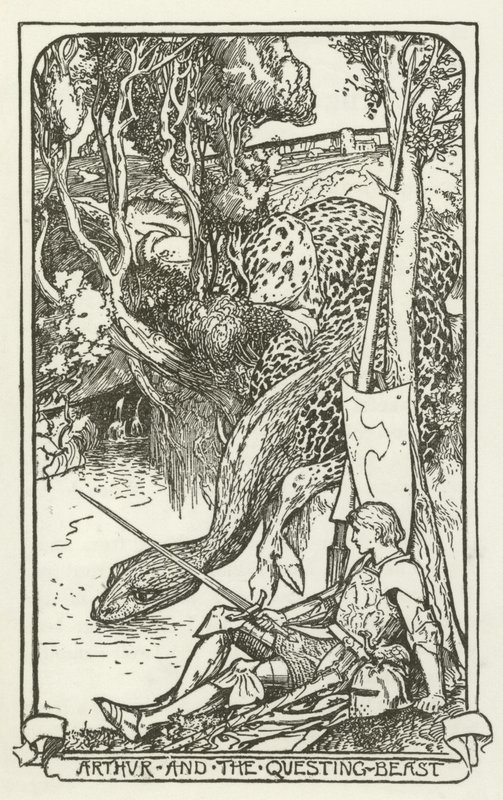 Arthur and the Questing-Beast av Henry Justice Ford