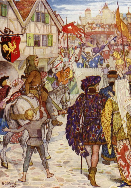 Bertrand rir inn til Rennes for turneringen av Henry Justice Ford