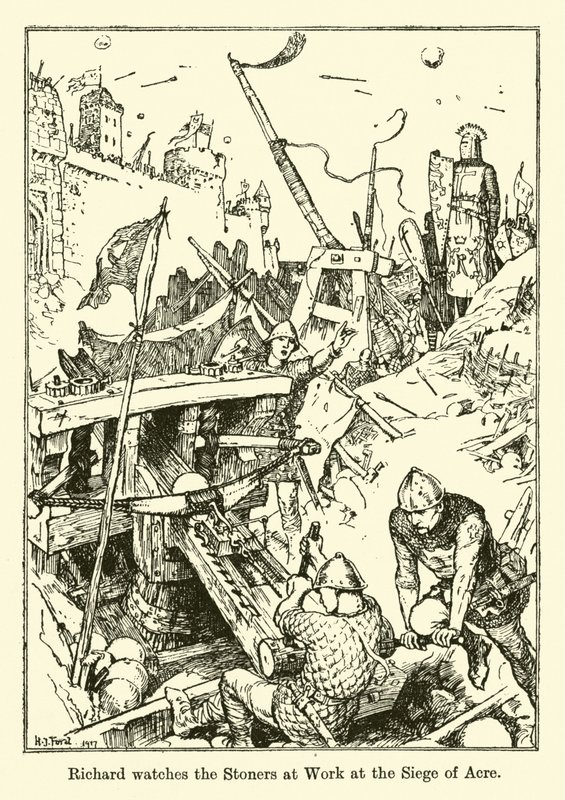 Richard ser på Stoners at Work at Siege of Acre av Henry Justice Ford