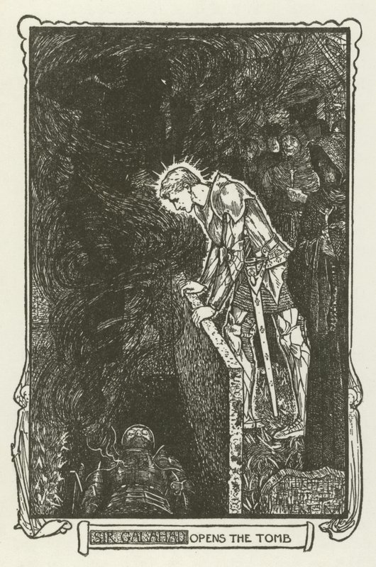 Sir Galahad åpner graven av Henry Justice Ford