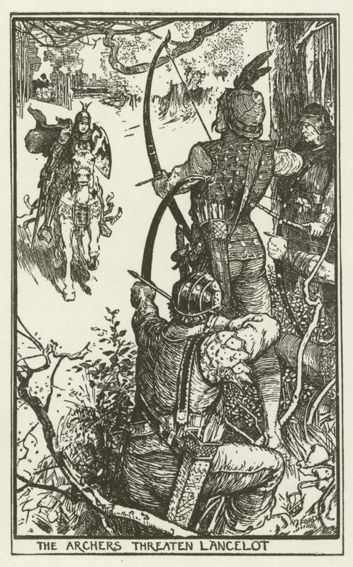 Bueskytterne truer Lancelot av Henry Justice Ford