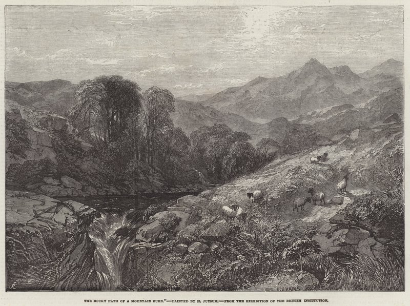 The Rocky Path of a Mountain Burn av Henry Jutsum