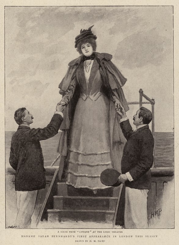 Madame Sarah Bernhardts første opptreden i London denne sesongen av Henry Marriott Paget