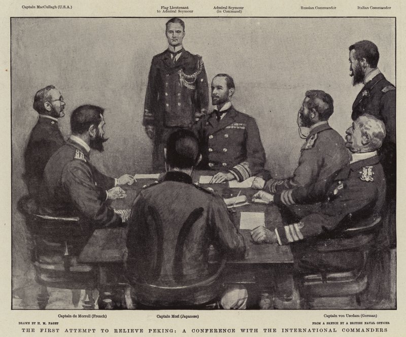 Det første forsøket på å avlaste Peking, en konferanse med de internasjonale sjefene av Henry Marriott Paget