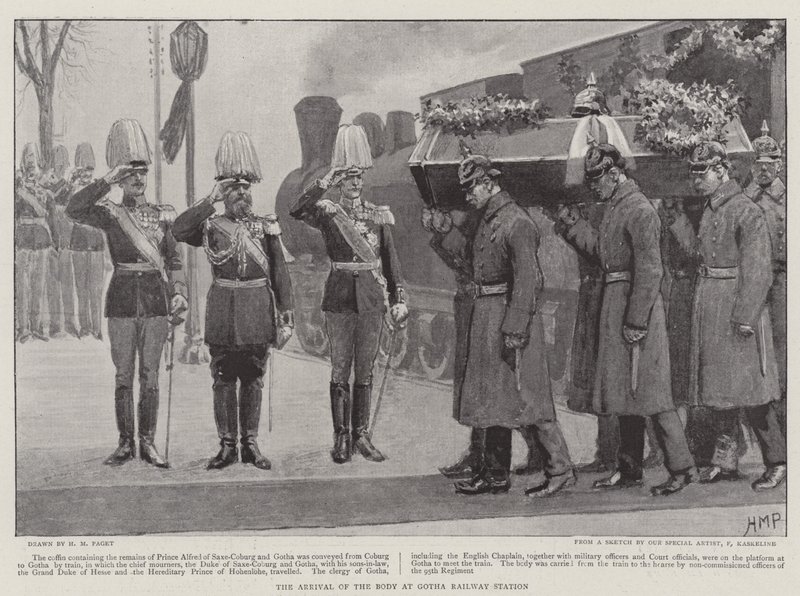 Den avdøde prins Alfred av Saxe-Coburg og Gotha av Henry Marriott Paget