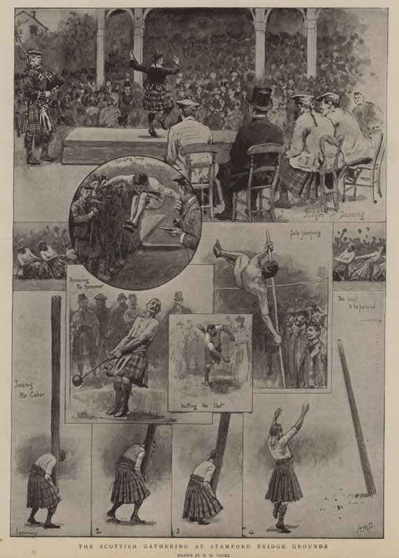 The Scottish Gathering på Stamford Bridge Grounds av Henry Marriott Paget