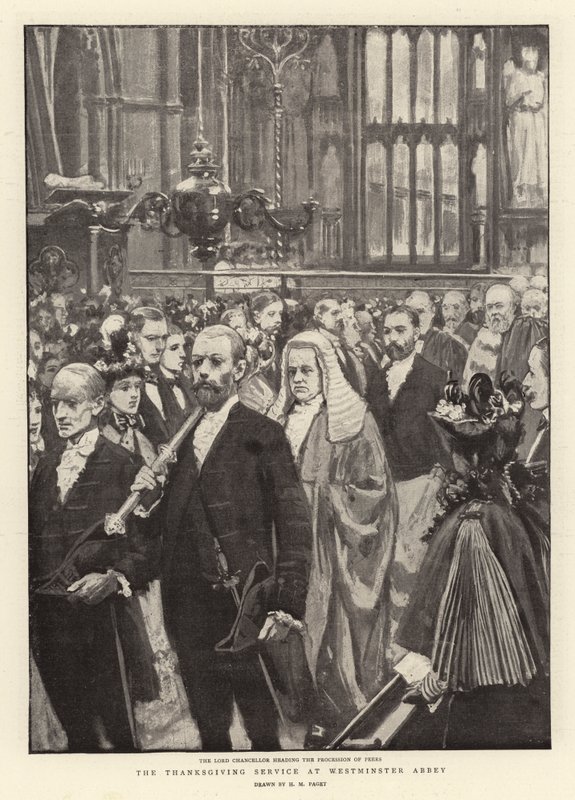 Thanksgiving-gudstjenesten i Westminster Abbey av Henry Marriott Paget