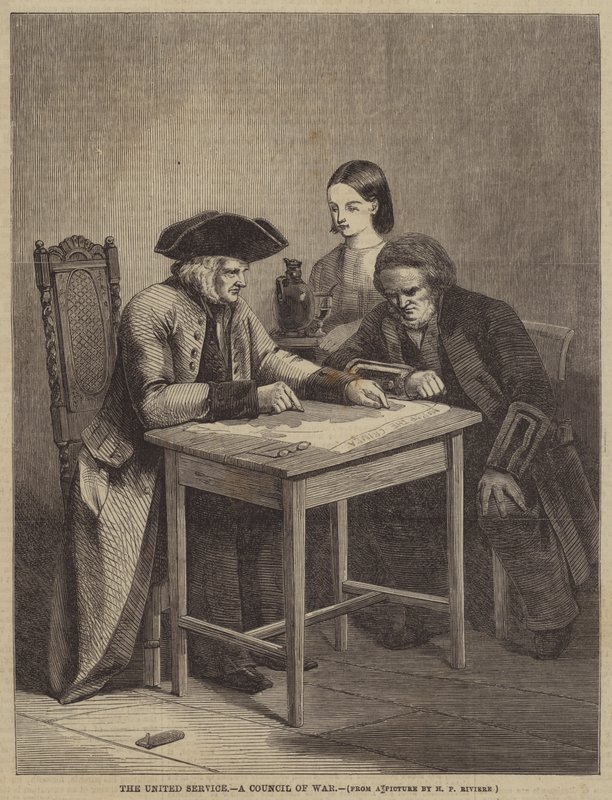 The United Service, et krigsråd av Henry Parsons Riviere