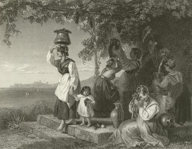 italienske bondepiker av Henry Penry Williams