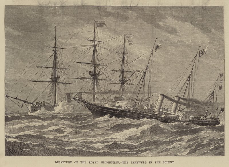 Avgang av Royal Midshipmen, Farewell in the Solent av Henry Spernon Tozer