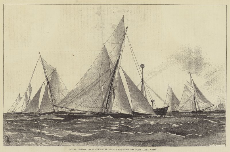 Royal London Yacht Club, yachter som runder Nore Light Vessel av Henry Spernon Tozer