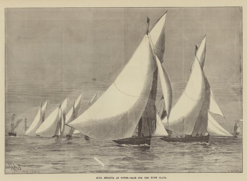 Royal Yacht Squadron Regatta på Cowes, Race for the Town Plate av Henry Spernon Tozer