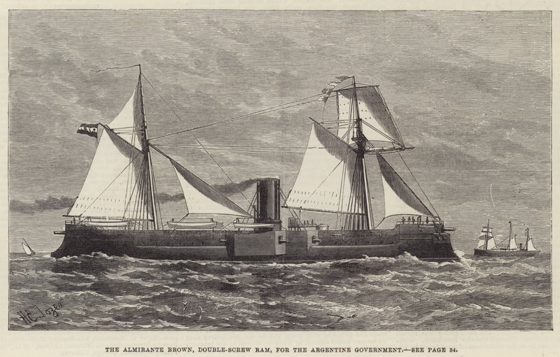 Almirante Brown, dobbeltskruen ram, for den argentinske regjeringen av Henry Spernon Tozer