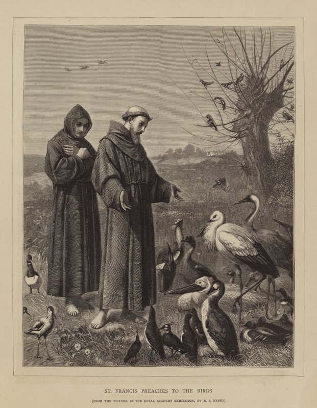 St Francis forkynner for fuglene av Henry Stacey Marks