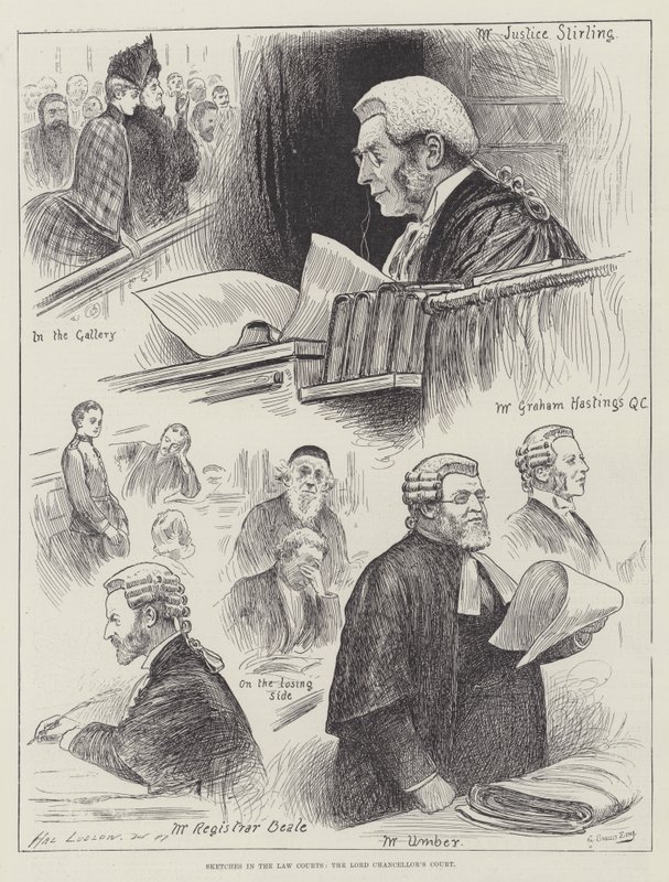 Skisser i Law Courts, Lord Chancellor