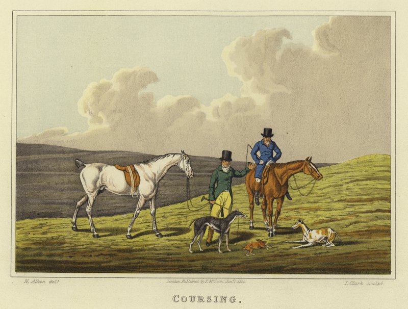 Coursing (chromolitho) av Henry Thomas Alken