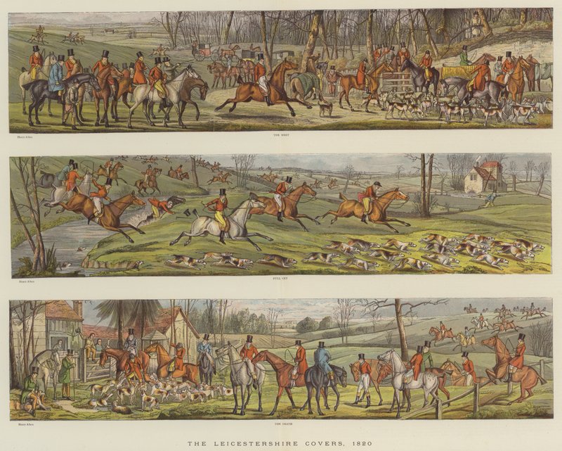 The Leicestershire Covers, 1820 (chromolitho) av Henry Thomas Alken
