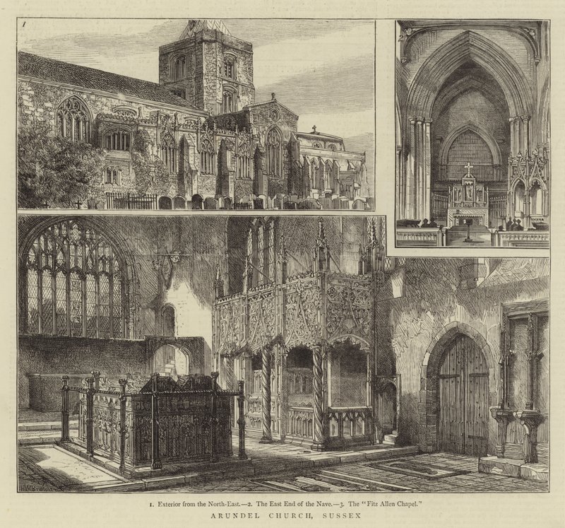 Arundel kirke, Sussex av Henry William Brewer