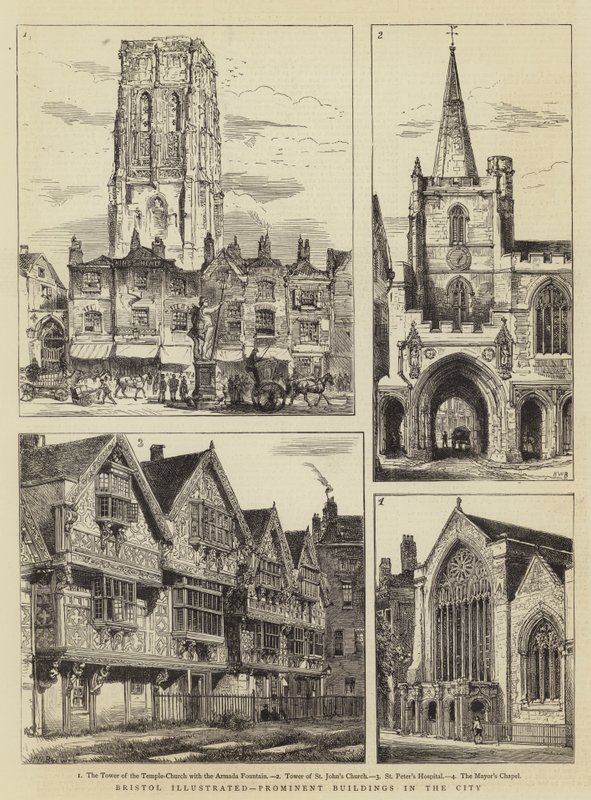 Bristol Illustrated, Prominent Buildings in the City av Henry William Brewer