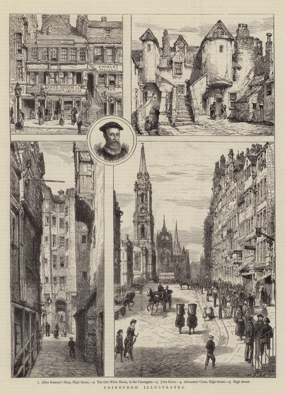 Edinburgh illustrert av Henry William Brewer