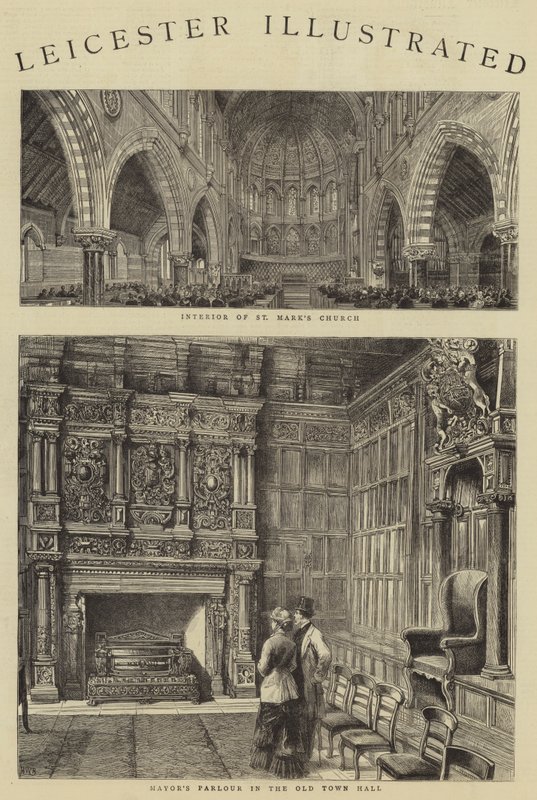 Leicester illustrert av Henry William Brewer