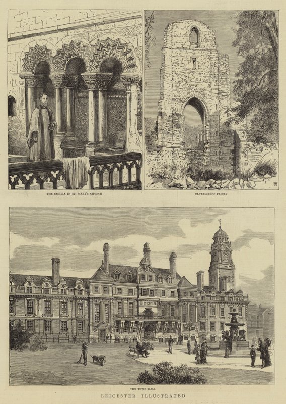 Leicester illustrert av Henry William Brewer