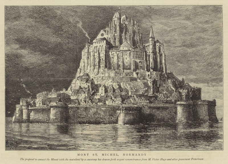 Mont St Michel, Normandie av Henry William Brewer