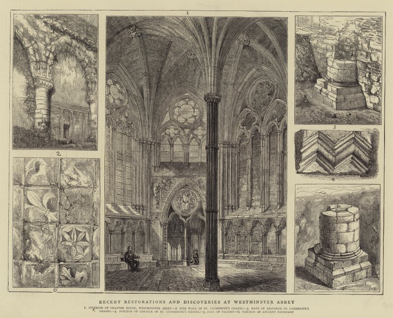 Nylige restaureringer og funn ved Westminster Abbey av Henry William Brewer