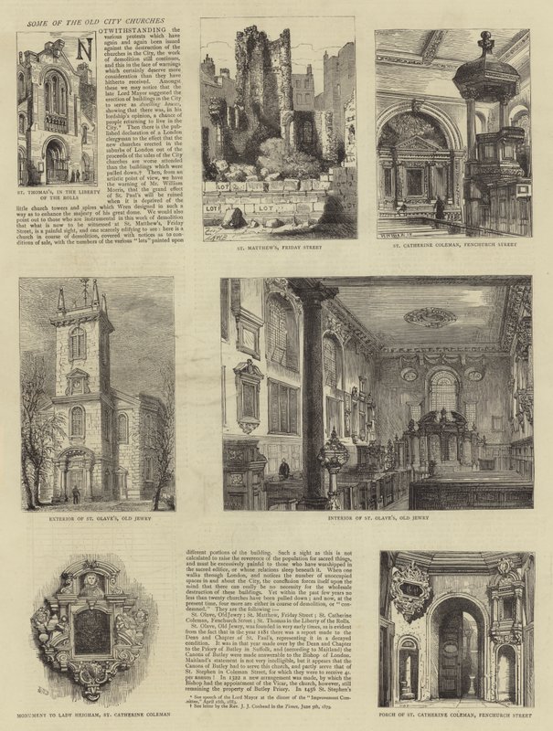 Noen av de gamle bykirkene av Henry William Brewer