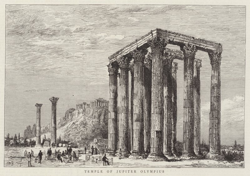 Tempel til Jupiter Olympius av Henry William Brewer