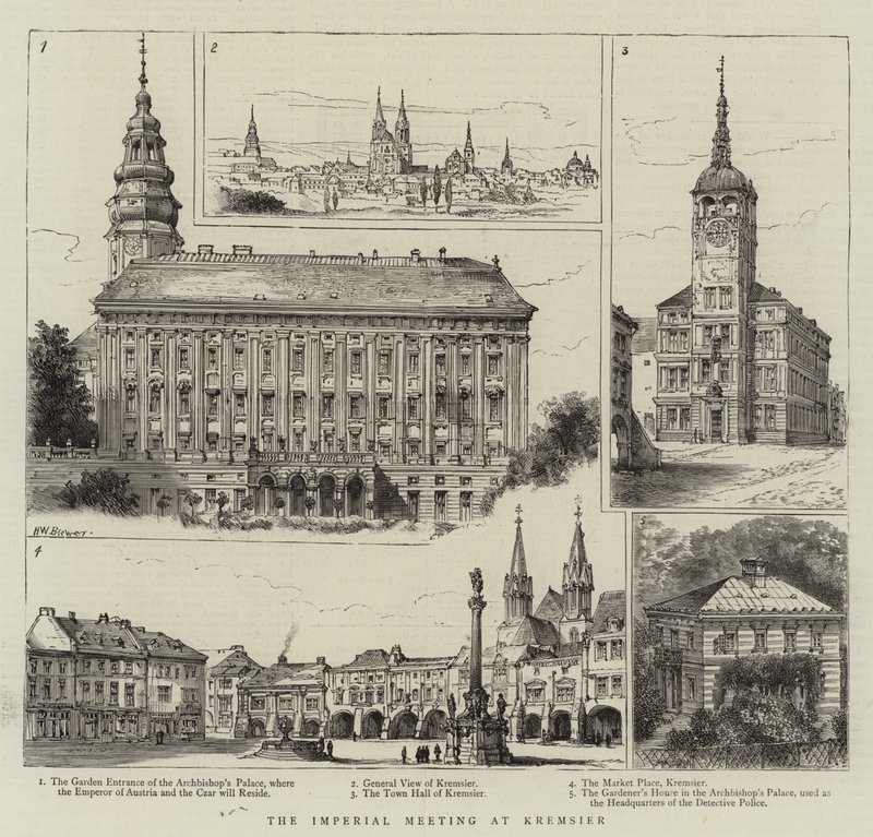 Det keiserlige møtet i Kremsier av Henry William Brewer