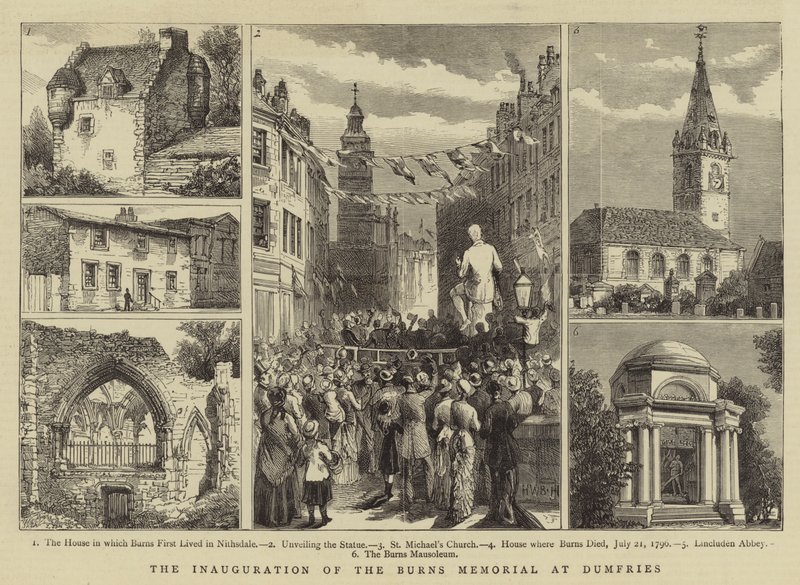 Innvielsen av Burns Memorial på Dumfries av Henry William Brewer