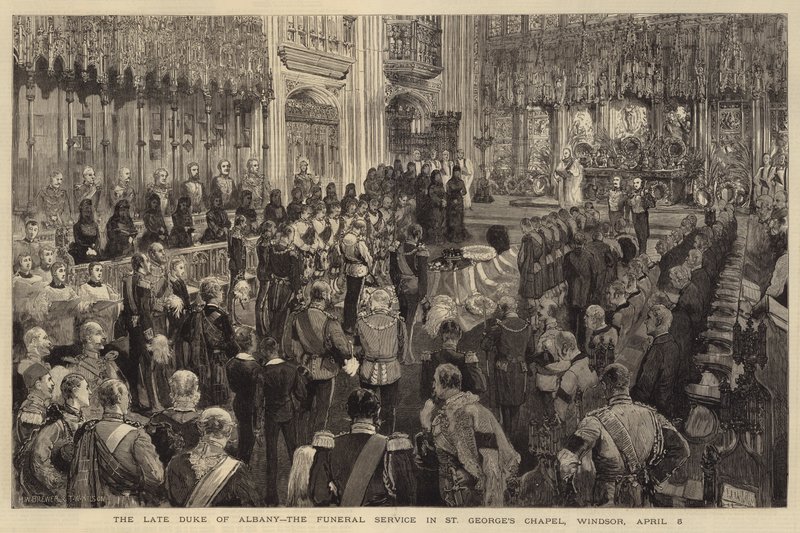The Late Duke of Albany, begravelsesgudstjenesten i St George